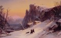 Winter in der Schweiz Landschaft Jasper Francis Cropsey berg